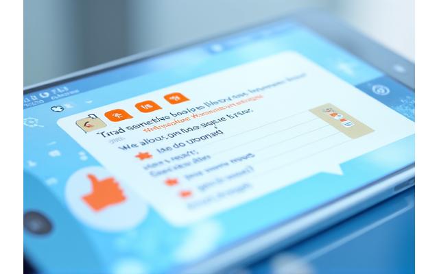 Interfaccia utente di una piattaforma digitale con icone di feedback e recensioni a stelle, che mostra l'interazione e la trasparenza.